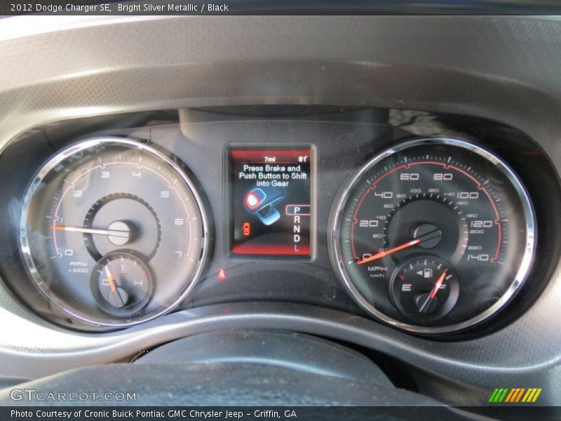 Bright Silver Metallic / Black 2012 Dodge Charger SE