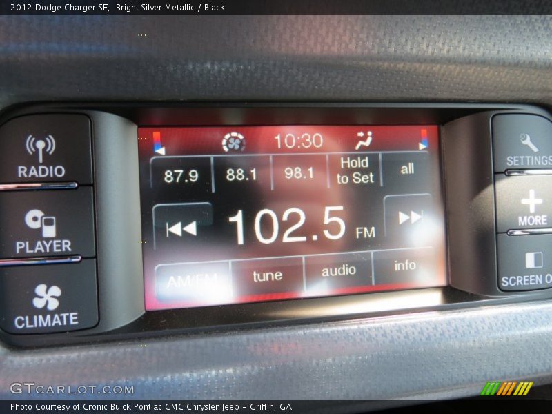 Bright Silver Metallic / Black 2012 Dodge Charger SE