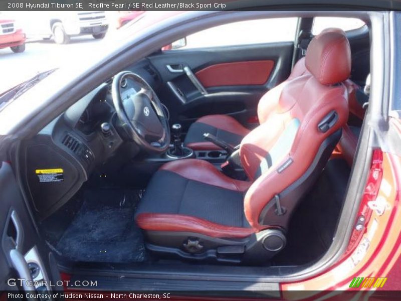 Redfire Pearl / SE Red Leather/Black Sport Grip 2008 Hyundai Tiburon SE