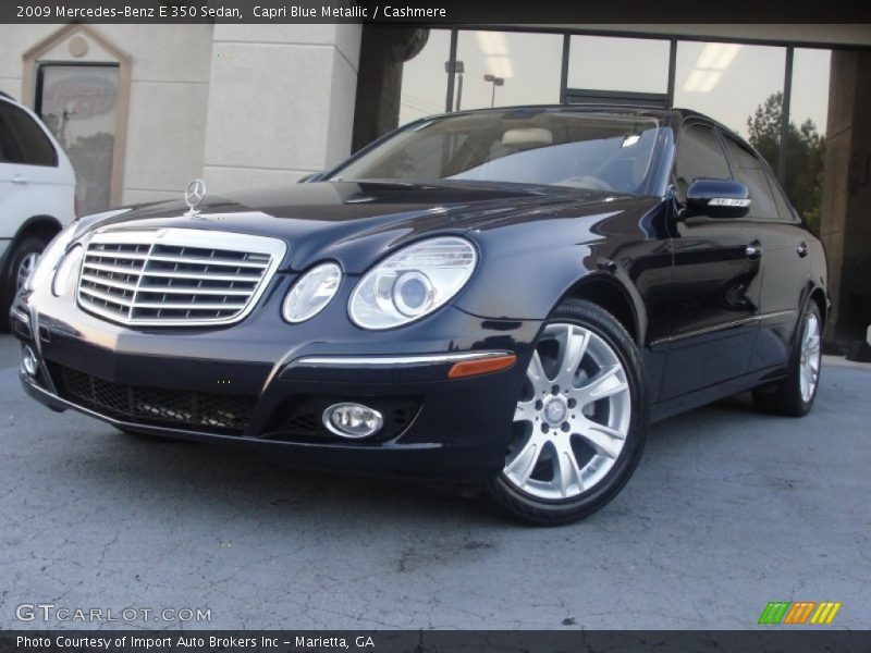 Capri Blue Metallic / Cashmere 2009 Mercedes-Benz E 350 Sedan