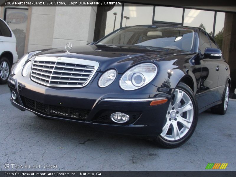 Capri Blue Metallic / Cashmere 2009 Mercedes-Benz E 350 Sedan