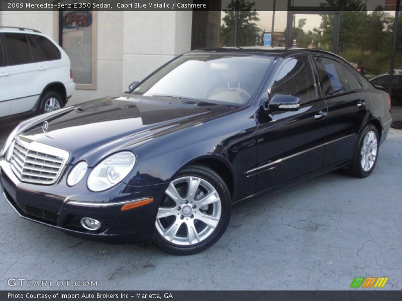 Capri Blue Metallic / Cashmere 2009 Mercedes-Benz E 350 Sedan