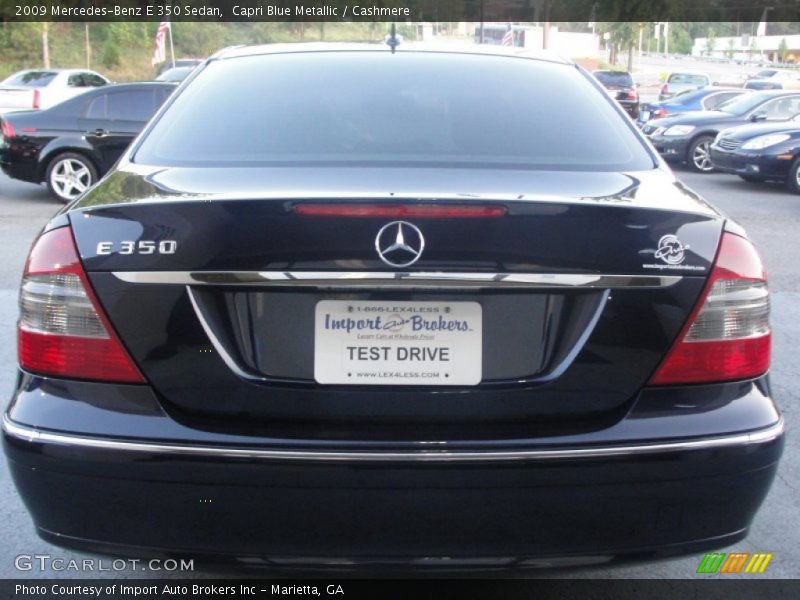 Capri Blue Metallic / Cashmere 2009 Mercedes-Benz E 350 Sedan