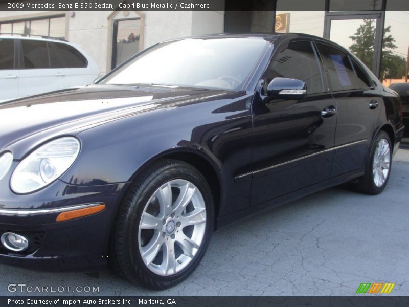 Capri Blue Metallic / Cashmere 2009 Mercedes-Benz E 350 Sedan