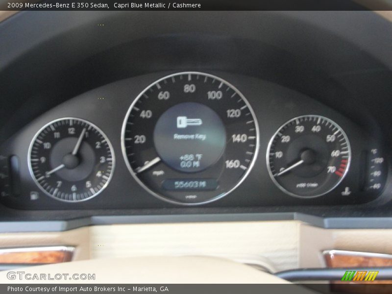 Capri Blue Metallic / Cashmere 2009 Mercedes-Benz E 350 Sedan