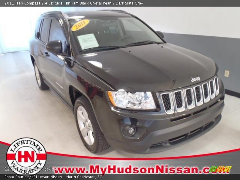 Brilliant Black Crystal Pearl / Dark Slate Gray 2011 Jeep Compass 2.4 Latitude