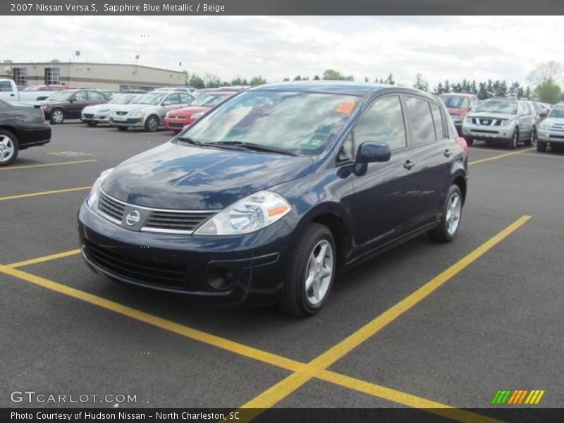 Sapphire Blue Metallic / Beige 2007 Nissan Versa S
