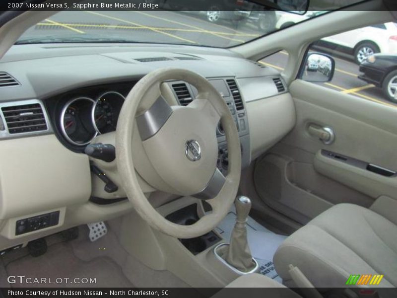 Sapphire Blue Metallic / Beige 2007 Nissan Versa S