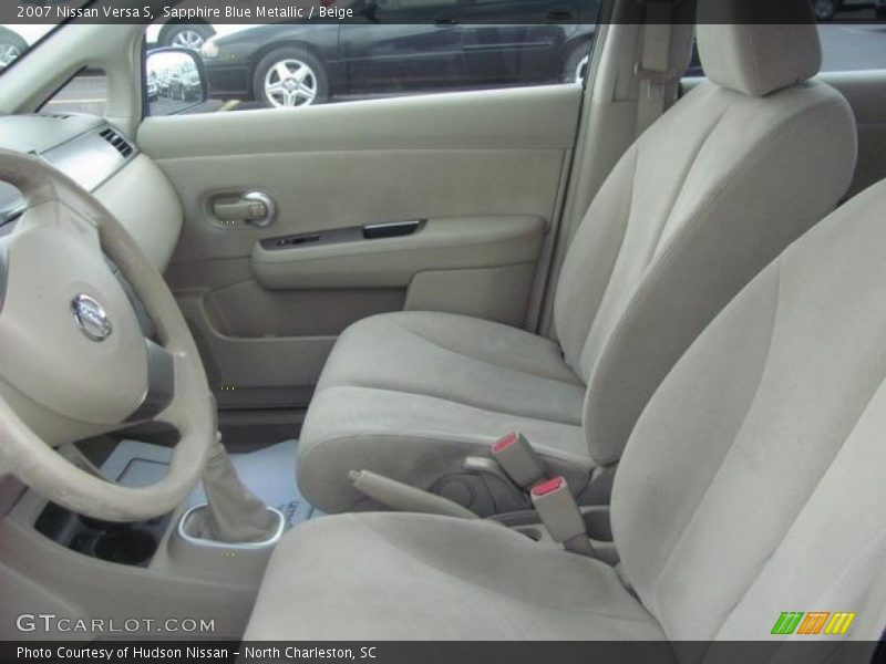 Sapphire Blue Metallic / Beige 2007 Nissan Versa S