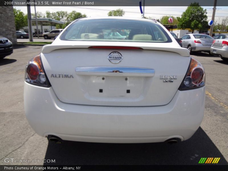 Winter Frost Pearl / Blond 2008 Nissan Altima 3.5 SE