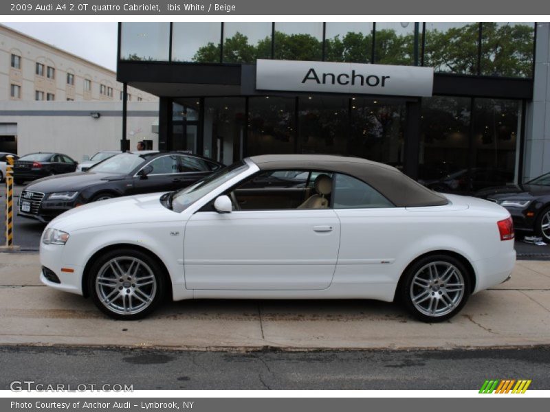 Ibis White / Beige 2009 Audi A4 2.0T quattro Cabriolet