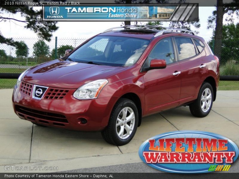 Venom Red / Black 2010 Nissan Rogue SL