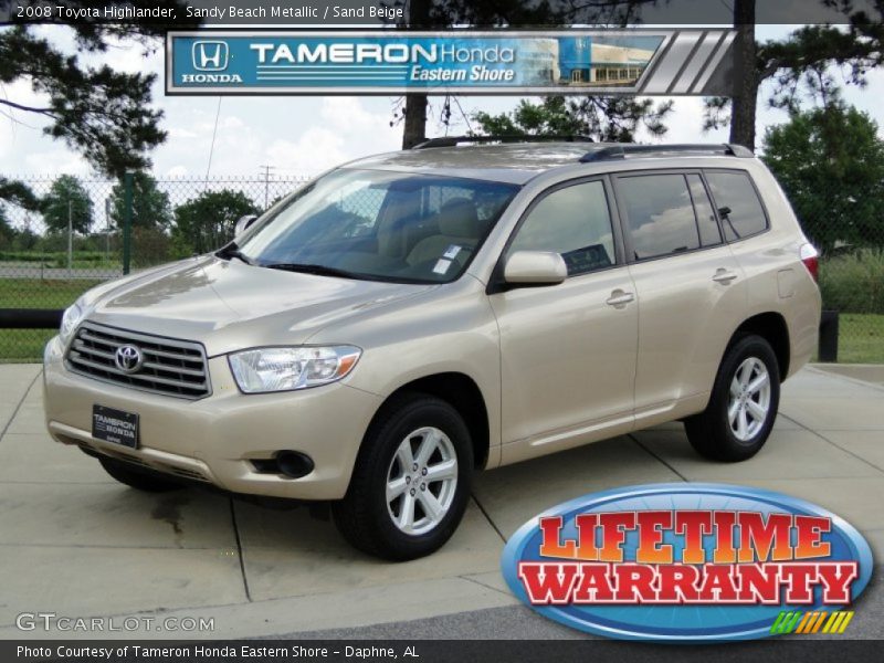 Sandy Beach Metallic / Sand Beige 2008 Toyota Highlander