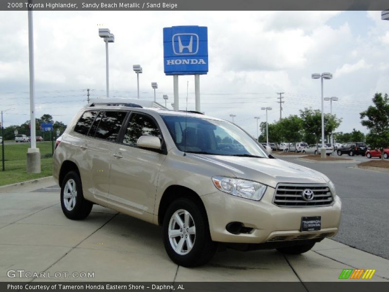 Sandy Beach Metallic / Sand Beige 2008 Toyota Highlander