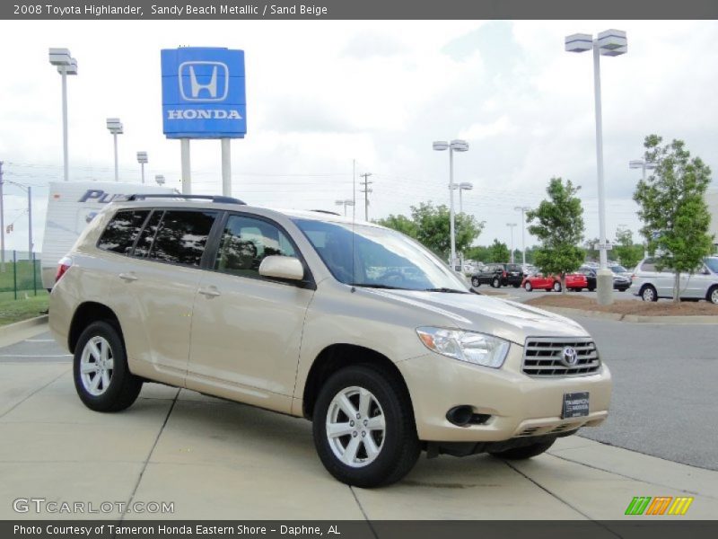 Sandy Beach Metallic / Sand Beige 2008 Toyota Highlander