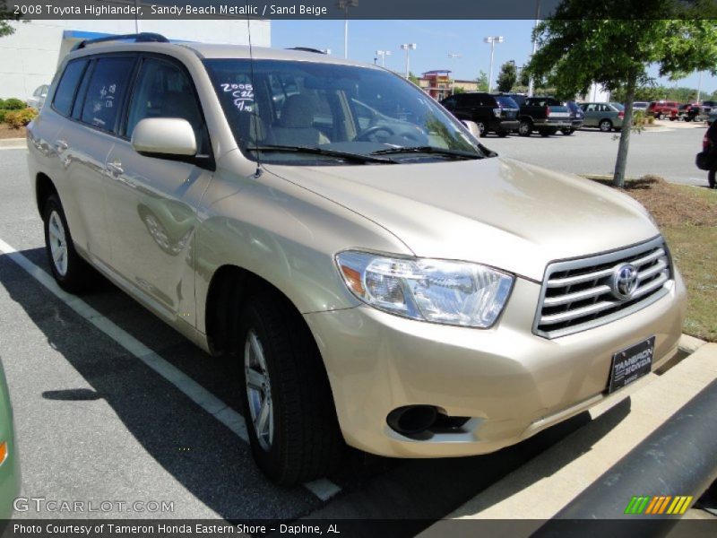 Sandy Beach Metallic / Sand Beige 2008 Toyota Highlander