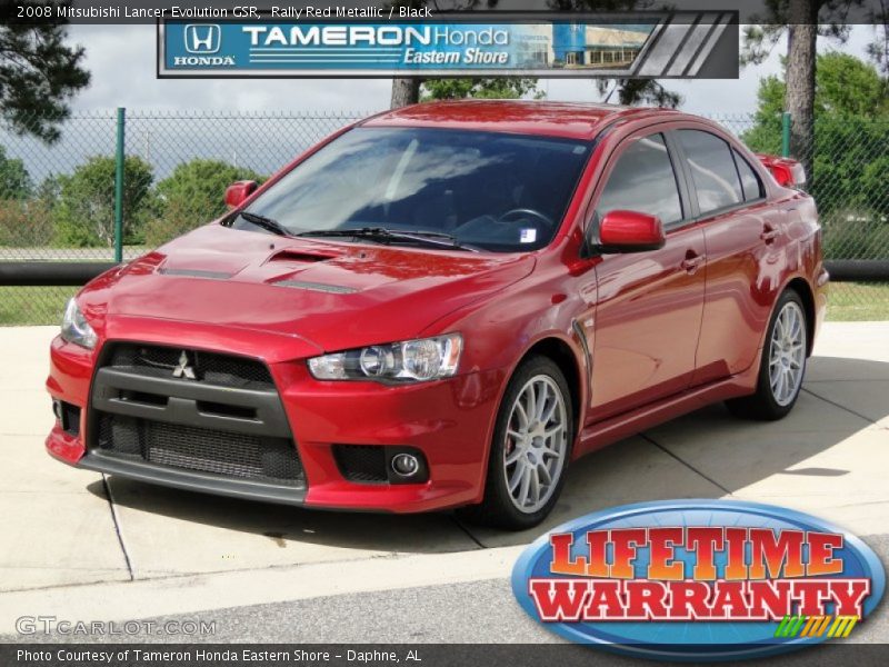 Rally Red Metallic / Black 2008 Mitsubishi Lancer Evolution GSR