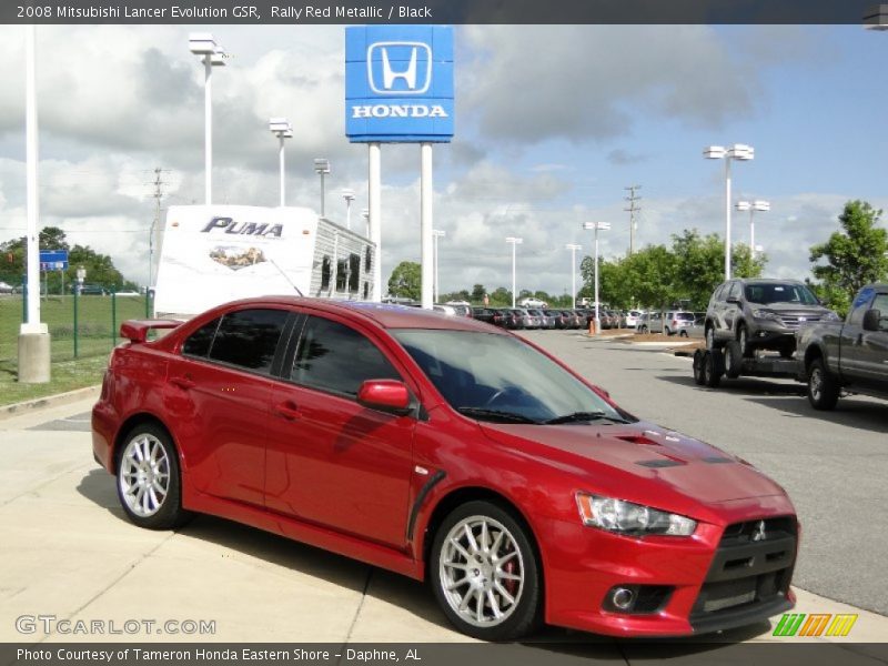 Rally Red Metallic / Black 2008 Mitsubishi Lancer Evolution GSR