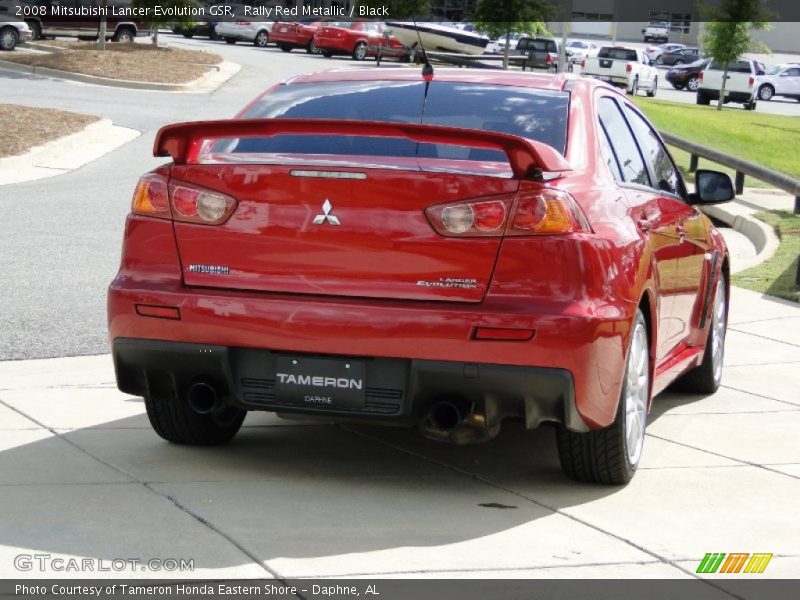 Rally Red Metallic / Black 2008 Mitsubishi Lancer Evolution GSR