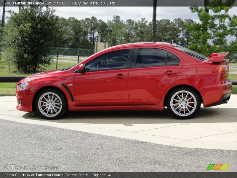 Rally Red Metallic / Black 2008 Mitsubishi Lancer Evolution GSR