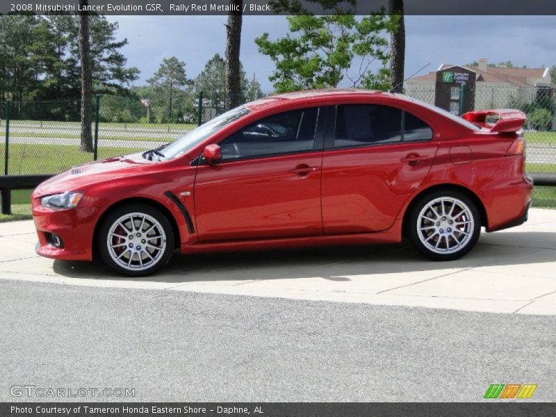 Rally Red Metallic / Black 2008 Mitsubishi Lancer Evolution GSR