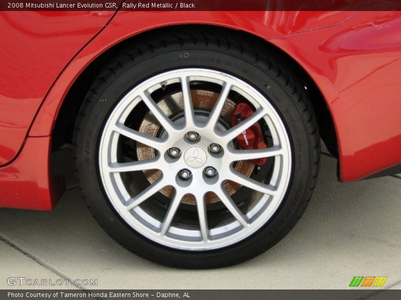 Rally Red Metallic / Black 2008 Mitsubishi Lancer Evolution GSR