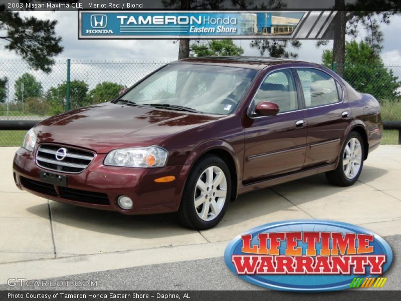 Merlot Red / Blond 2003 Nissan Maxima GLE