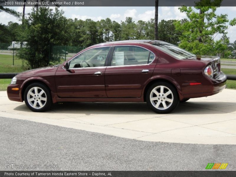Merlot Red / Blond 2003 Nissan Maxima GLE