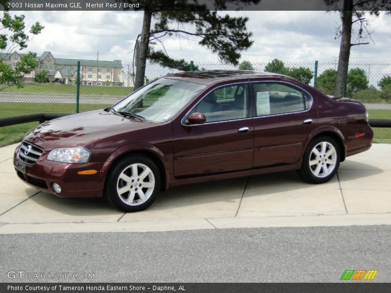 Merlot Red / Blond 2003 Nissan Maxima GLE