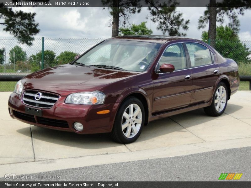 Merlot Red / Blond 2003 Nissan Maxima GLE