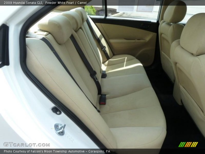 Powder White Pearl / Camel 2009 Hyundai Sonata GLS