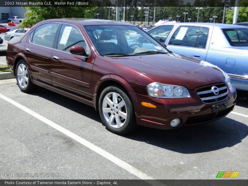 Merlot Red / Blond 2003 Nissan Maxima GLE