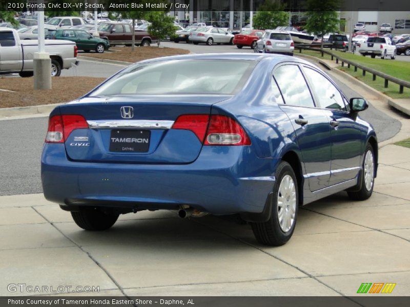 Atomic Blue Metallic / Gray 2010 Honda Civic DX-VP Sedan