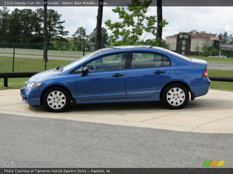 Atomic Blue Metallic / Gray 2010 Honda Civic DX-VP Sedan