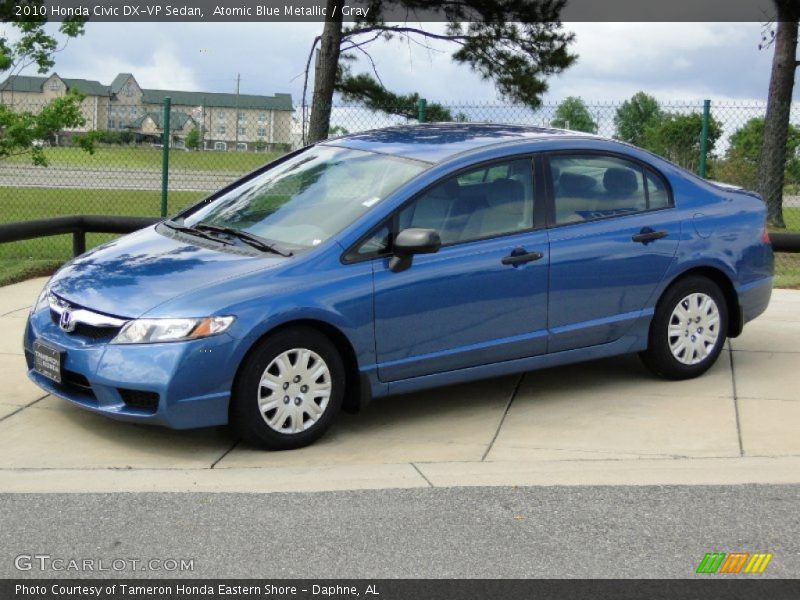 Atomic Blue Metallic / Gray 2010 Honda Civic DX-VP Sedan