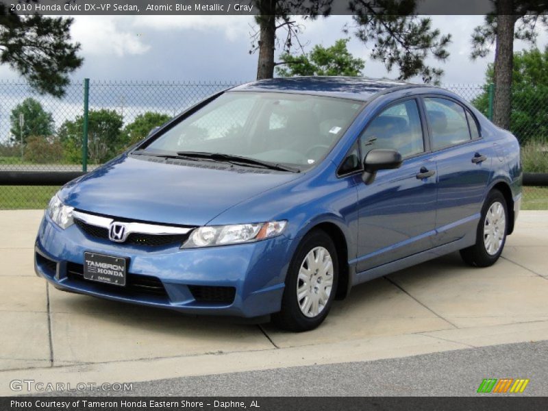Atomic Blue Metallic / Gray 2010 Honda Civic DX-VP Sedan