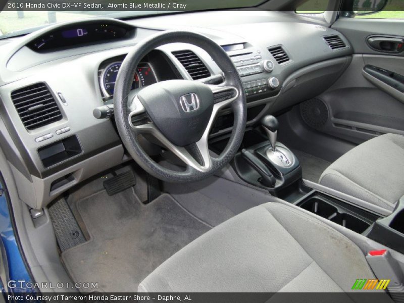 Atomic Blue Metallic / Gray 2010 Honda Civic DX-VP Sedan