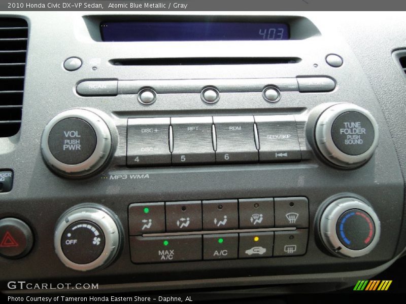 Atomic Blue Metallic / Gray 2010 Honda Civic DX-VP Sedan