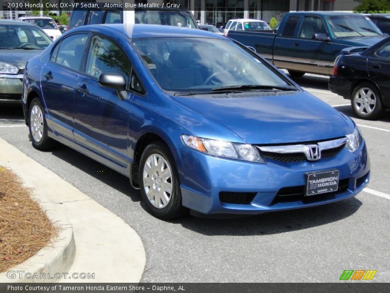 Atomic Blue Metallic / Gray 2010 Honda Civic DX-VP Sedan