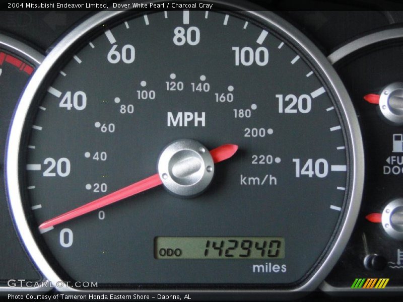 Dover White Pearl / Charcoal Gray 2004 Mitsubishi Endeavor Limited