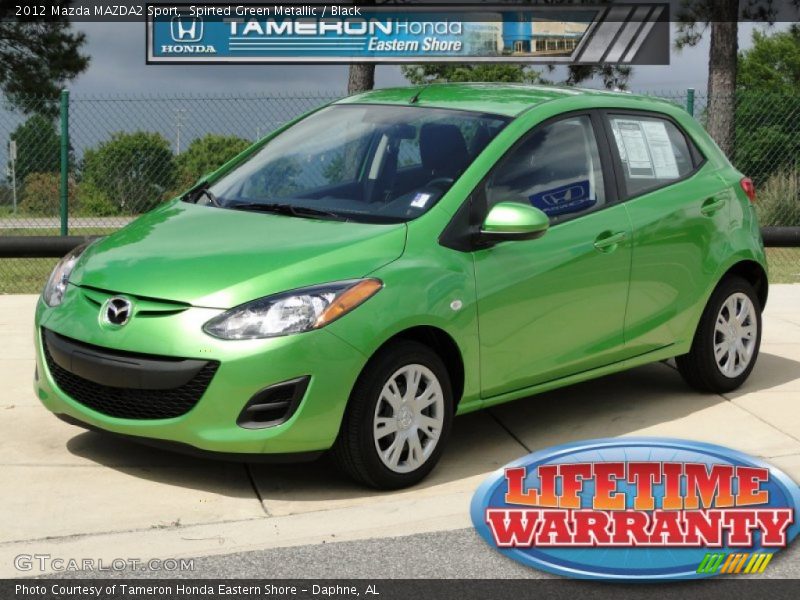 Spirted Green Metallic / Black 2012 Mazda MAZDA2 Sport