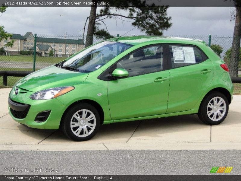 Spirted Green Metallic / Black 2012 Mazda MAZDA2 Sport