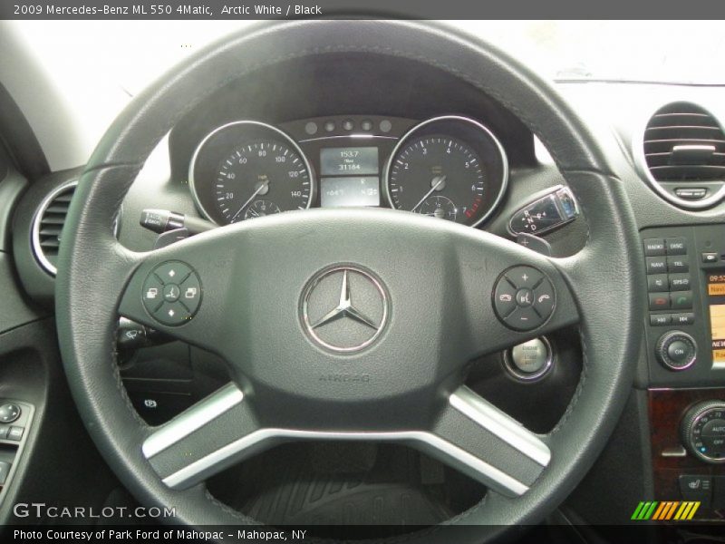 Arctic White / Black 2009 Mercedes-Benz ML 550 4Matic