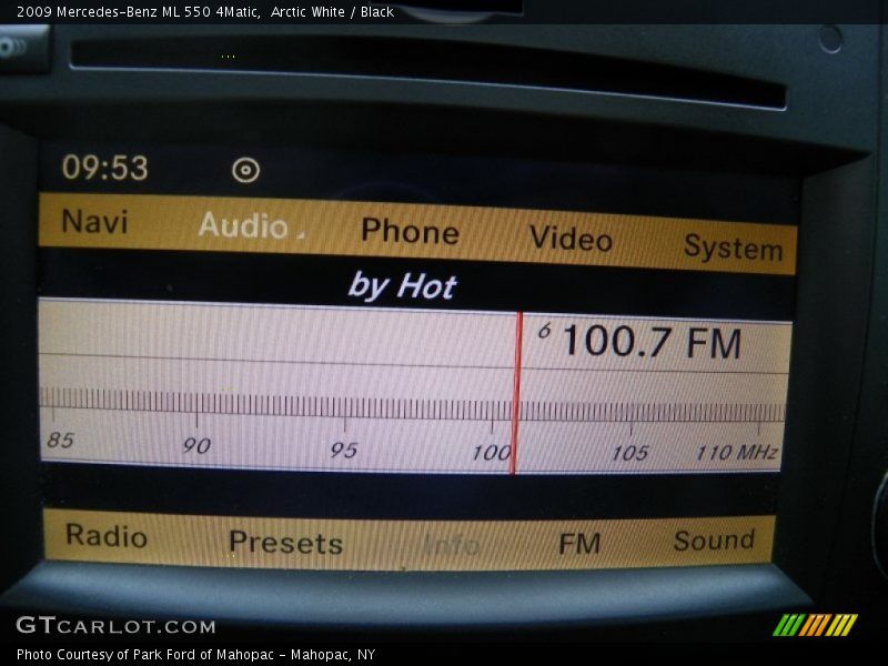 Arctic White / Black 2009 Mercedes-Benz ML 550 4Matic