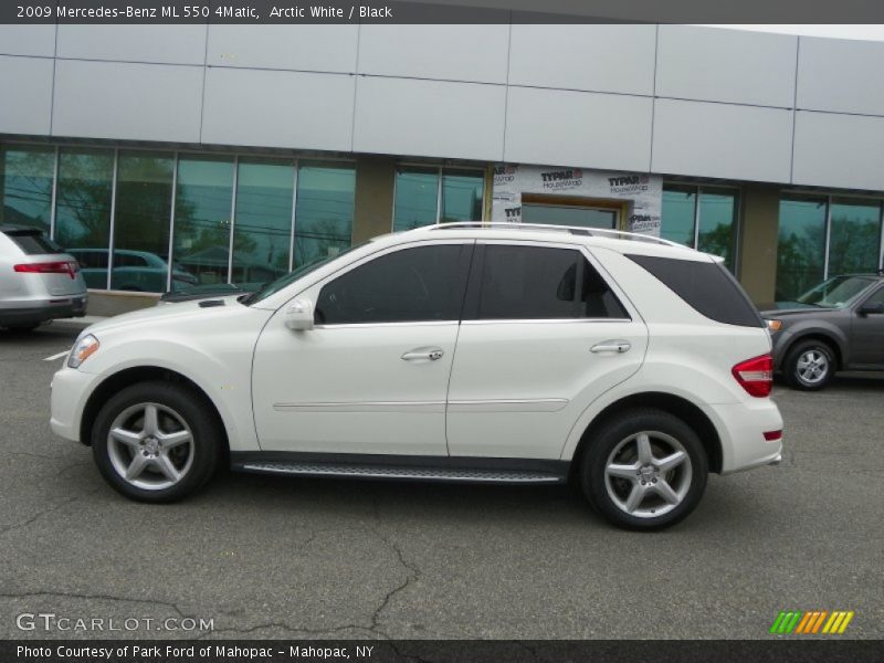 Arctic White / Black 2009 Mercedes-Benz ML 550 4Matic