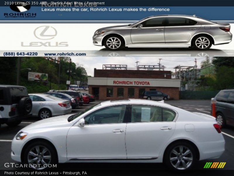 Starfire Pearl White / Parchment 2010 Lexus GS 350 AWD