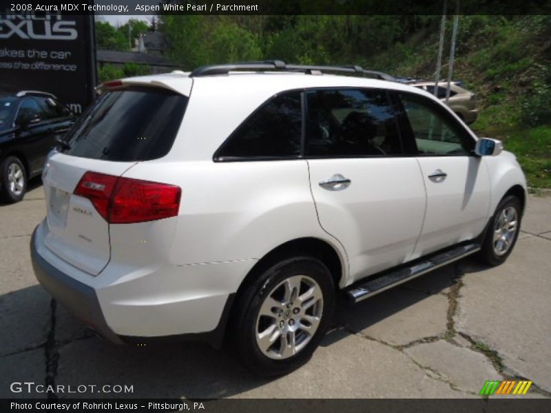 Aspen White Pearl / Parchment 2008 Acura MDX Technology