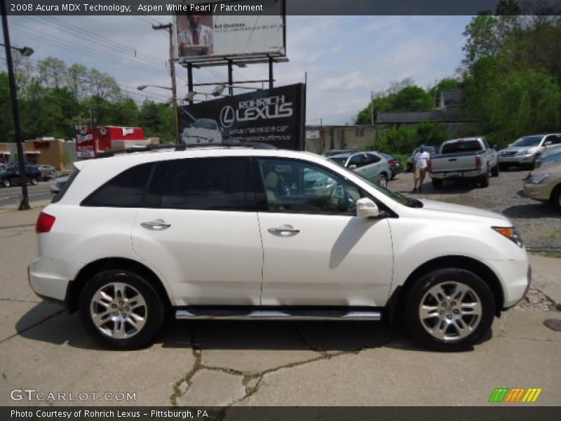 Aspen White Pearl / Parchment 2008 Acura MDX Technology