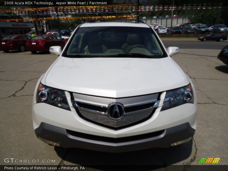 Aspen White Pearl / Parchment 2008 Acura MDX Technology