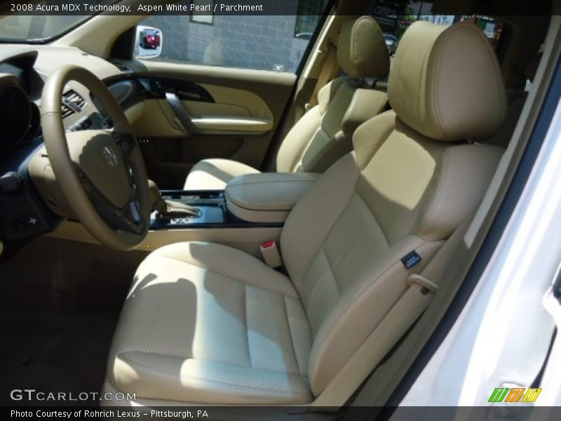 Aspen White Pearl / Parchment 2008 Acura MDX Technology